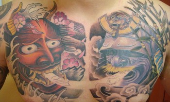 Mason - Full view of the asian chest piece